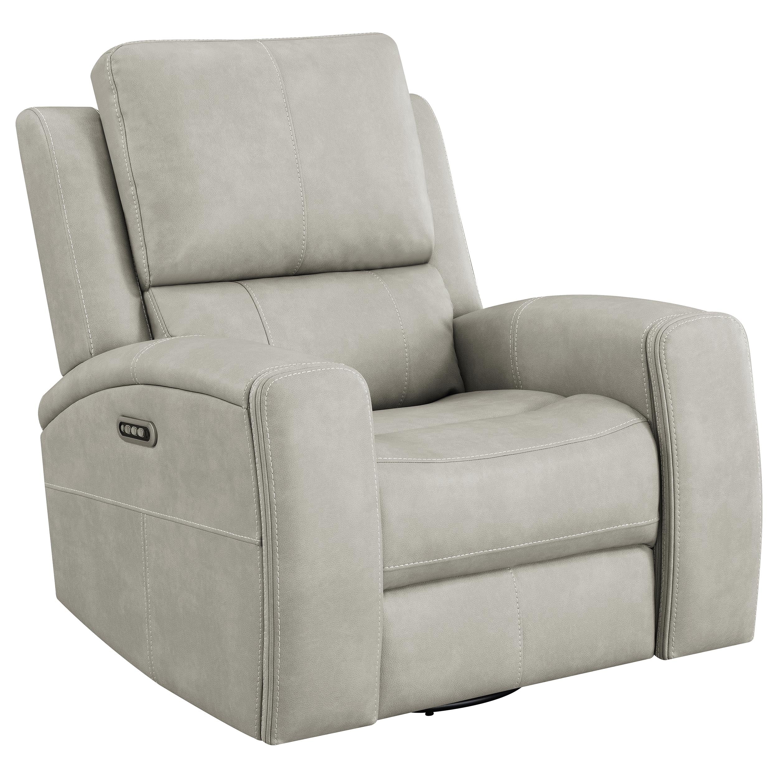 Brickston Triple Power Reclining Sofa Set Grey