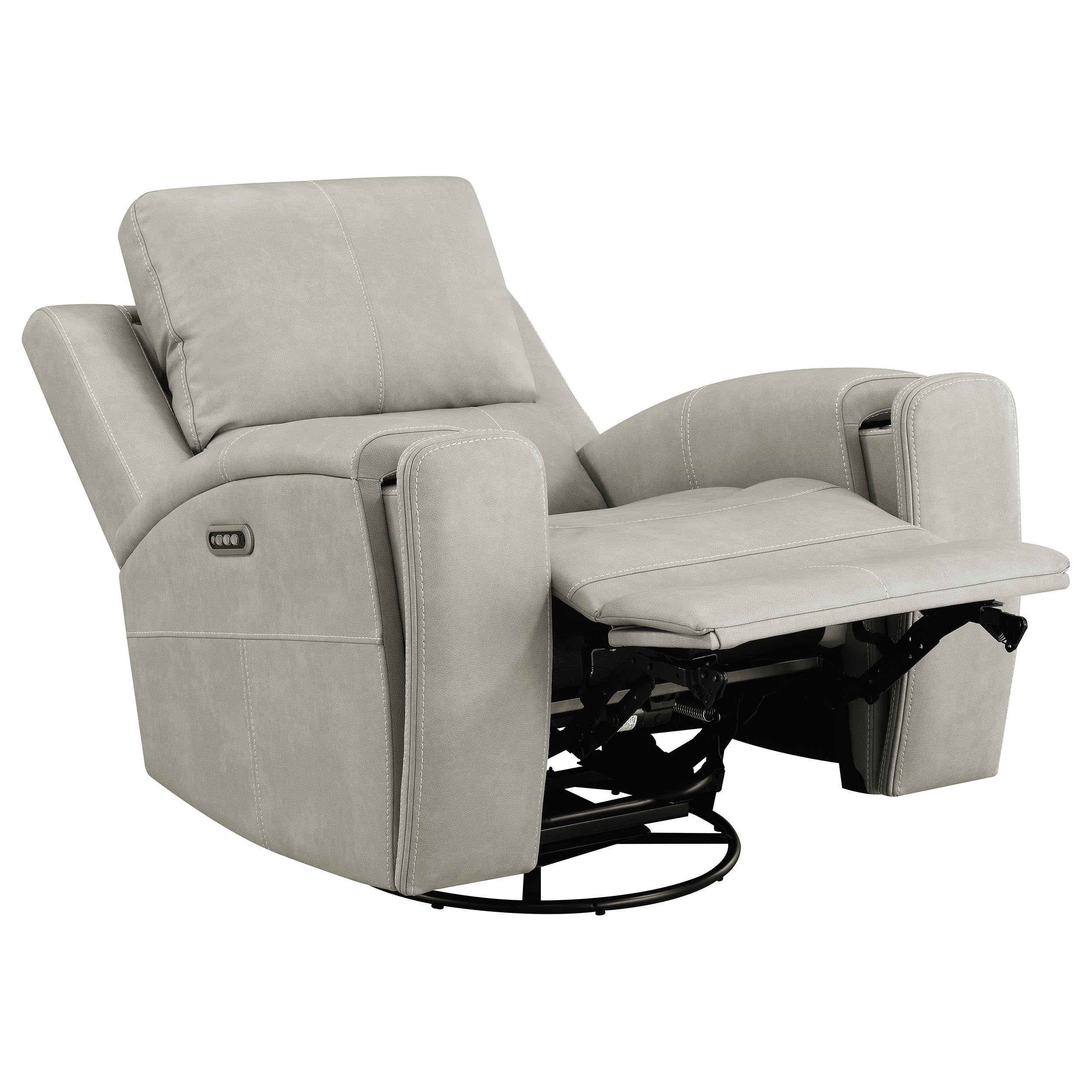 Brickston Triple Power Reclining Sofa Set Grey