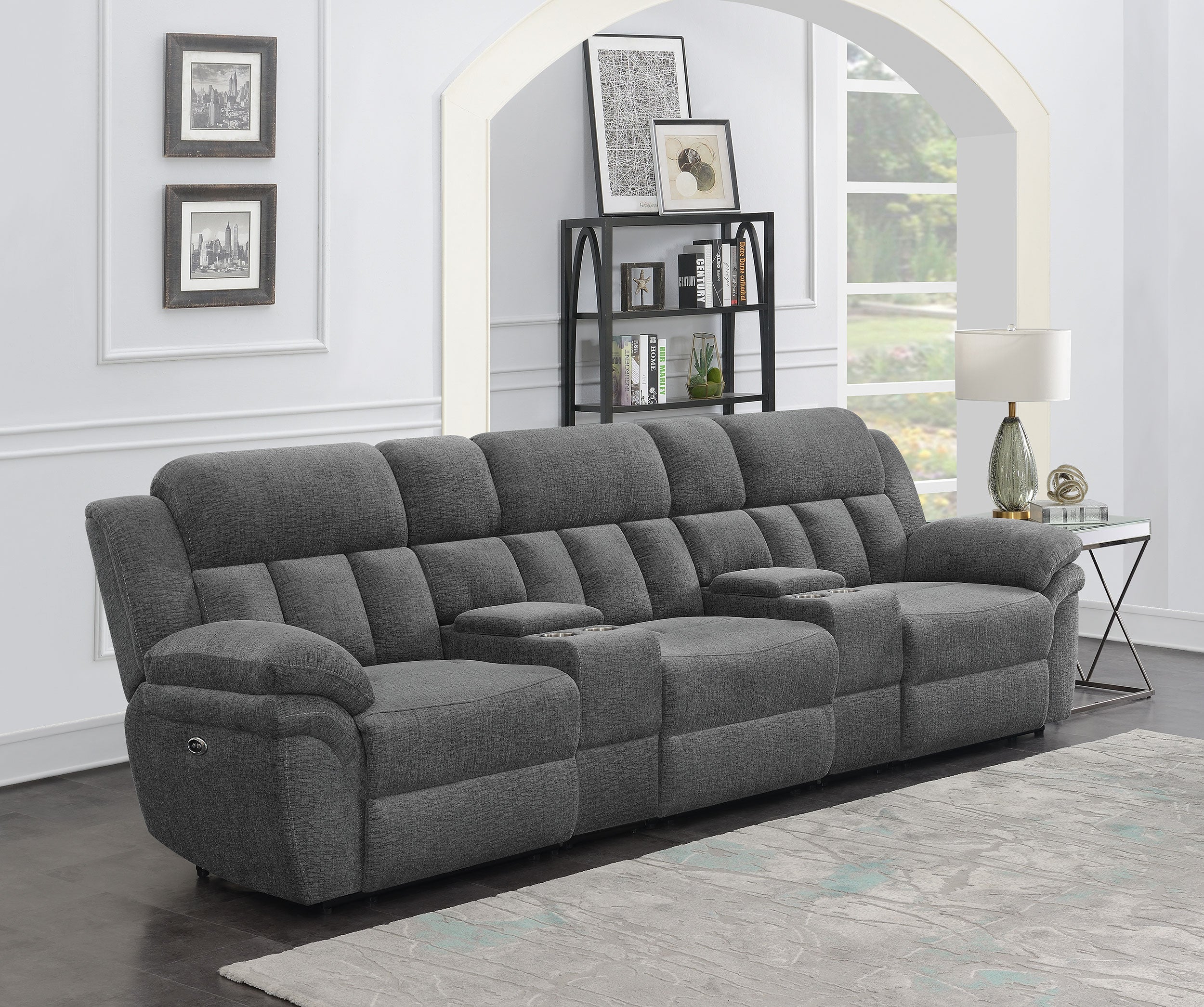 Bahrain  Power Home Theater Seating Charcoal