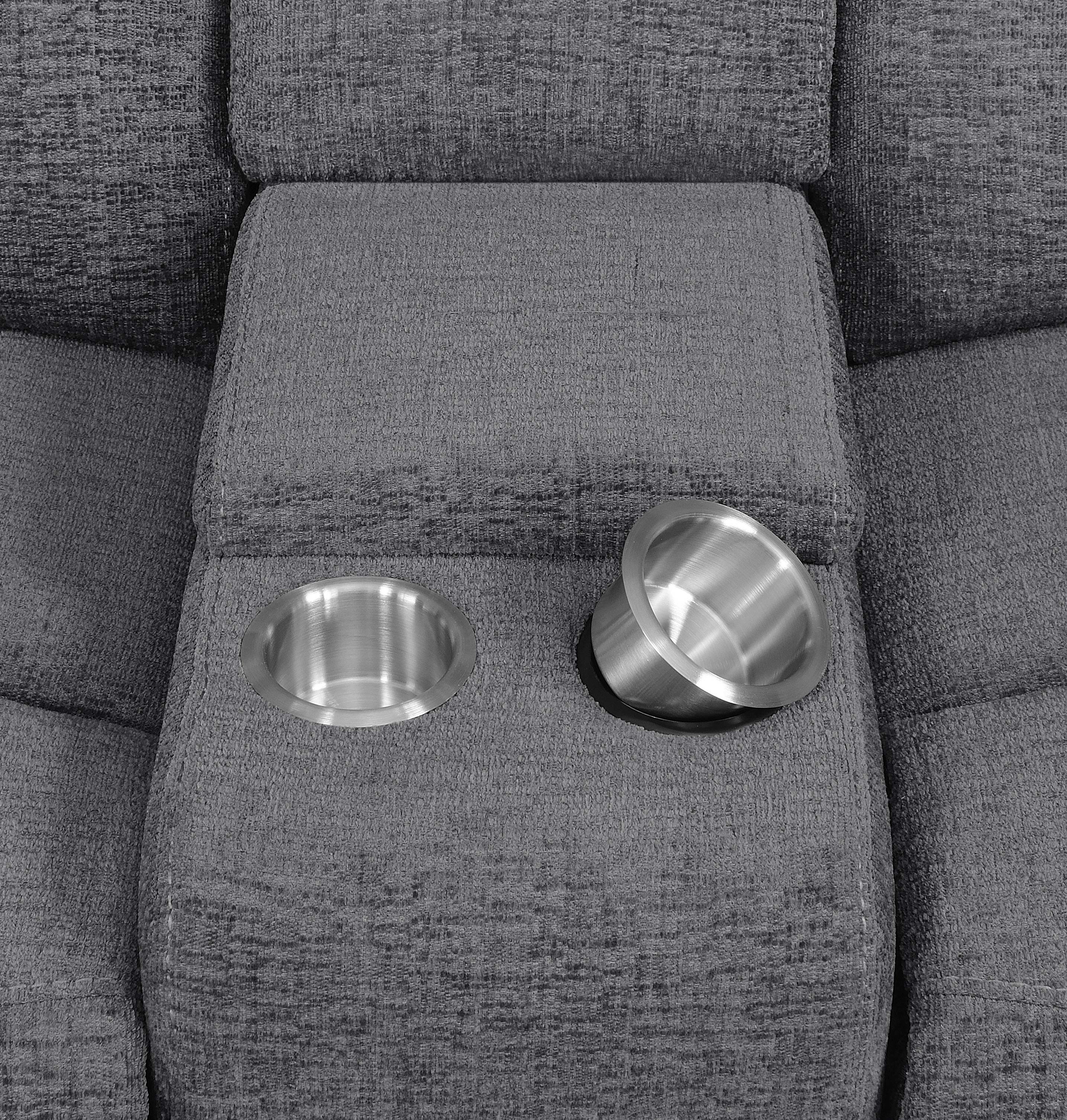 Bahrain Upholstered Motion Sofa Charcoal