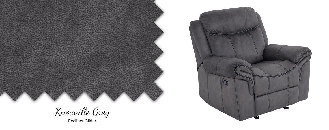 LV4222 Knoxville Grey Reclining Sofa, Loveseat and Recliner