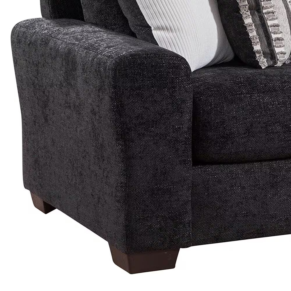 Zazie Onyx Sofa and Loveseat Set