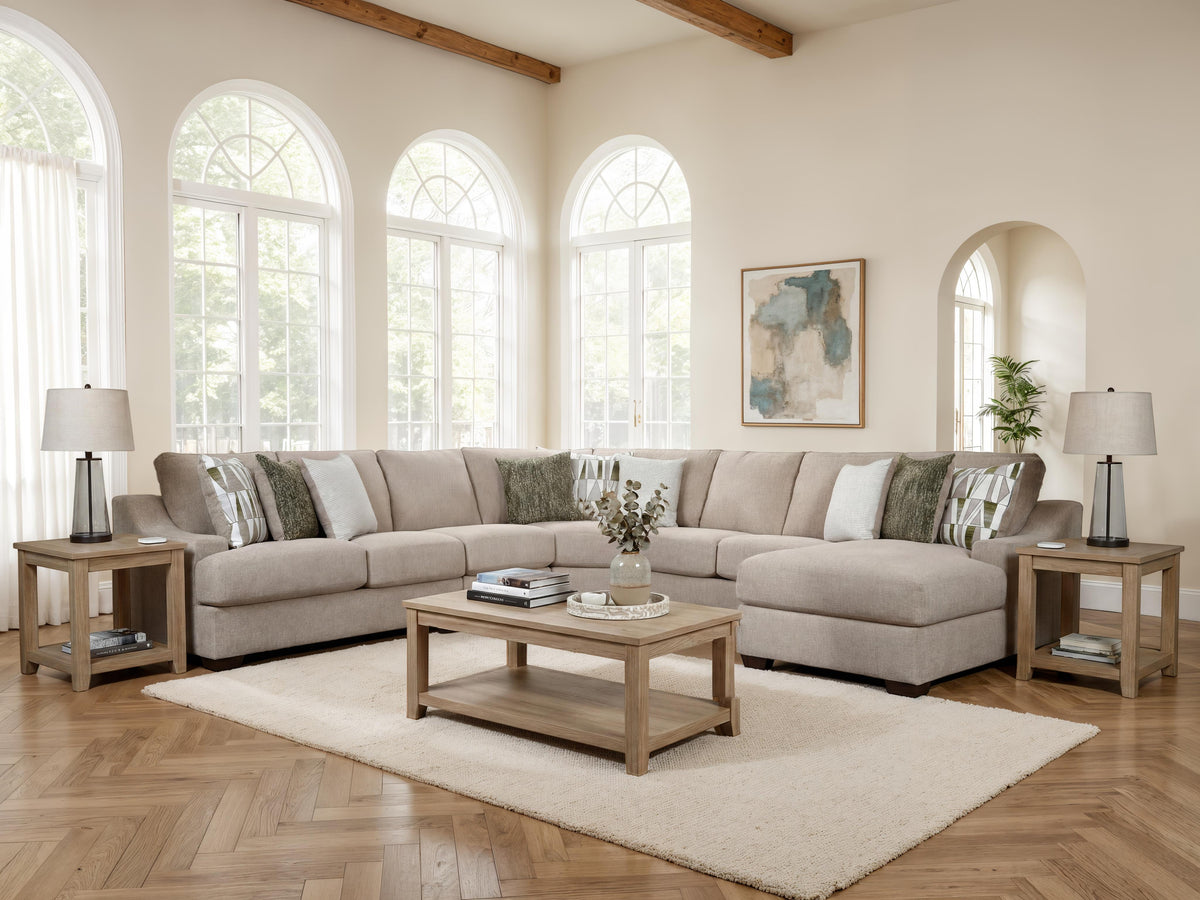 Dorian Natural 5PC Sectional Sofa