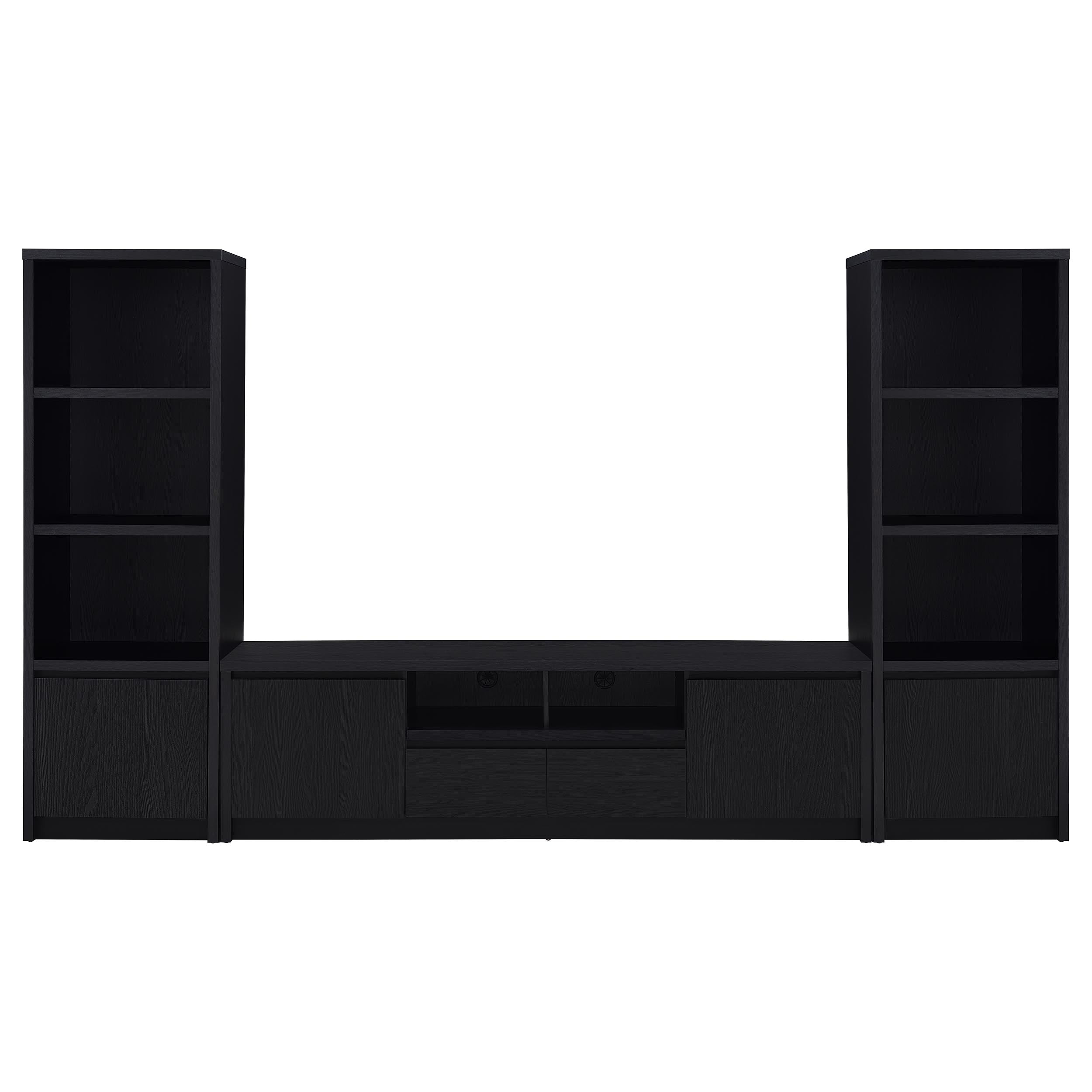 Winfield  Entertainment Center 78-inch TV Stand Black