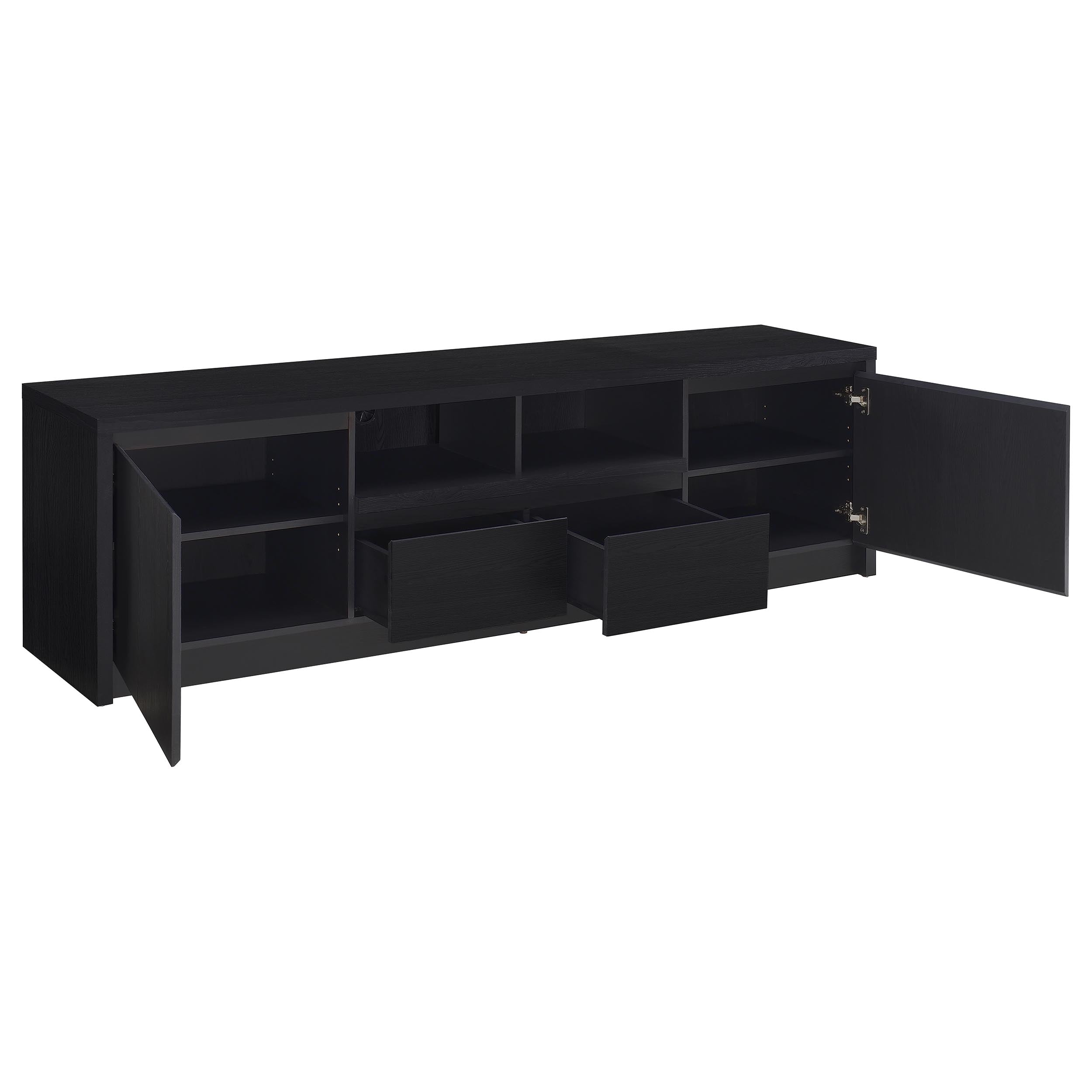 Winfield  Entertainment Center 78-inch TV Stand Black