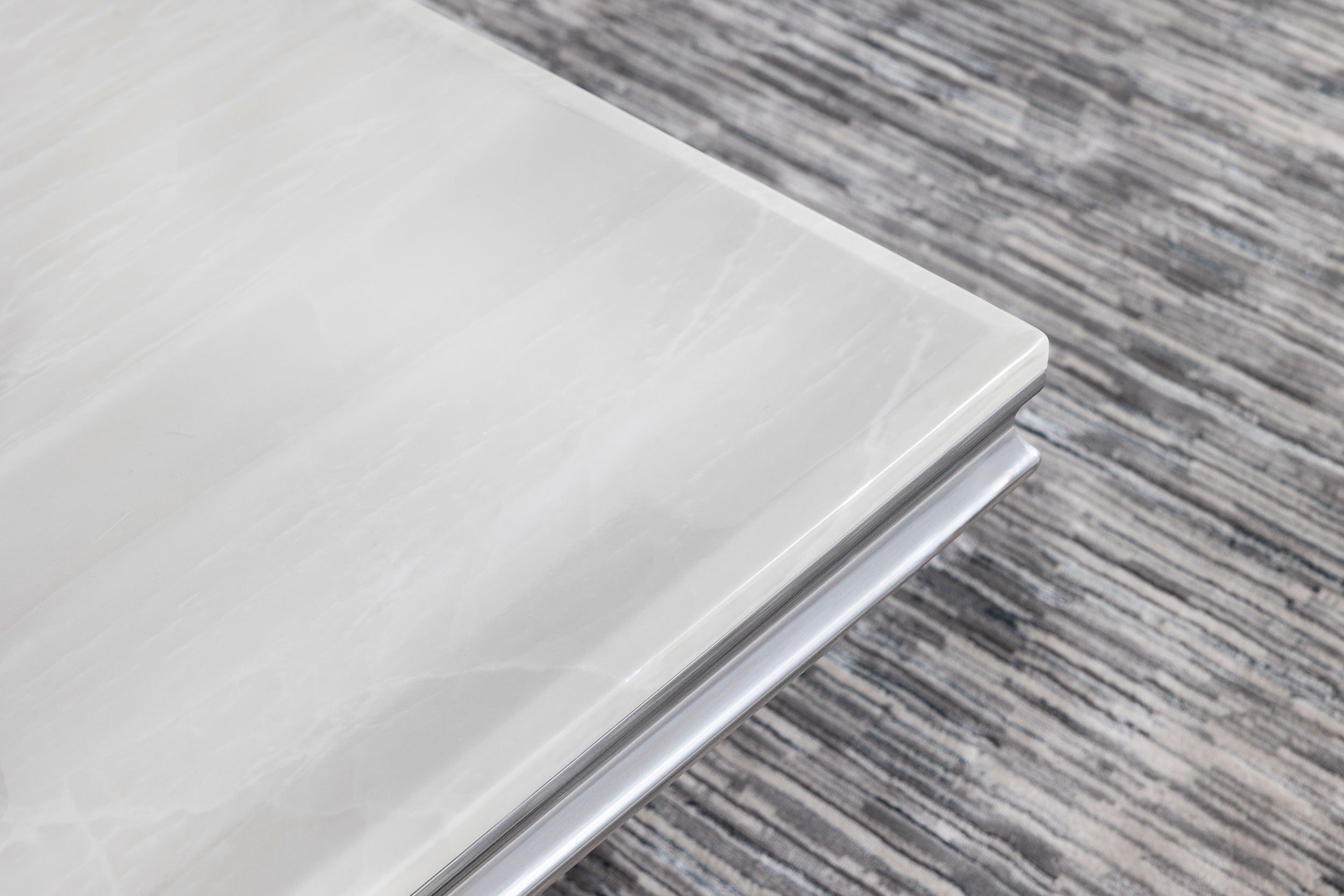 Kerwin  Rectangular Coffee and End Table Set Chrome