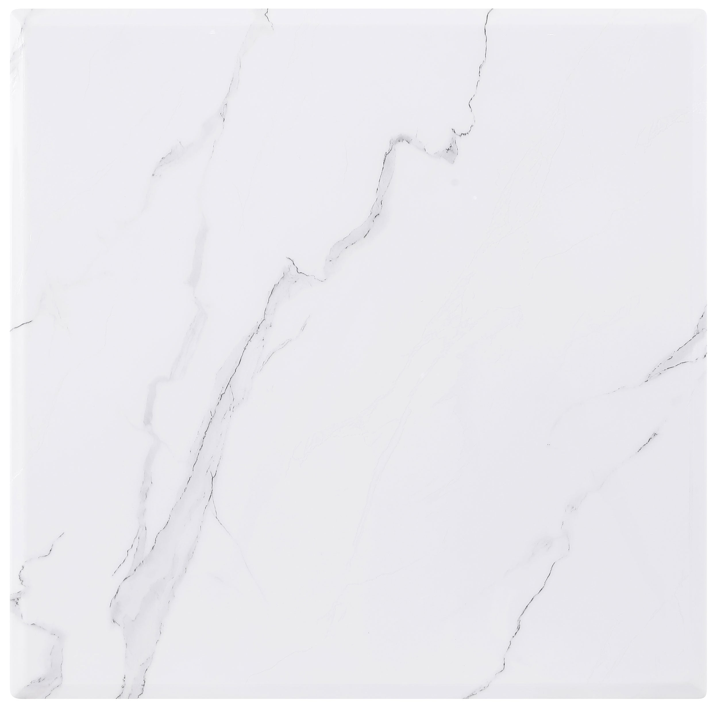 Visalia  Faux Marble Coffee and End Table Set White