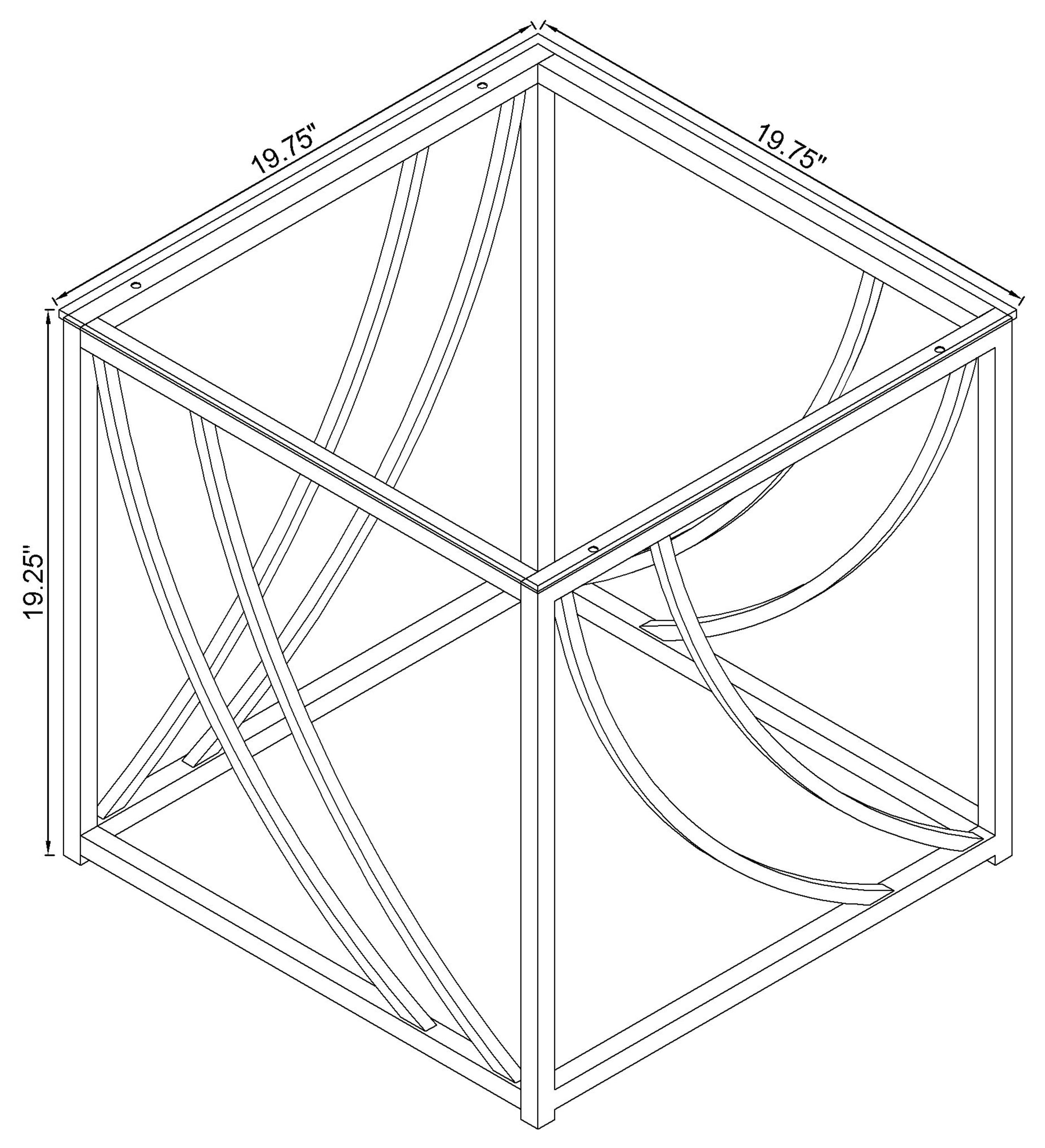 Lille  Glass Top Coffee End Sofa Table Set Chrome