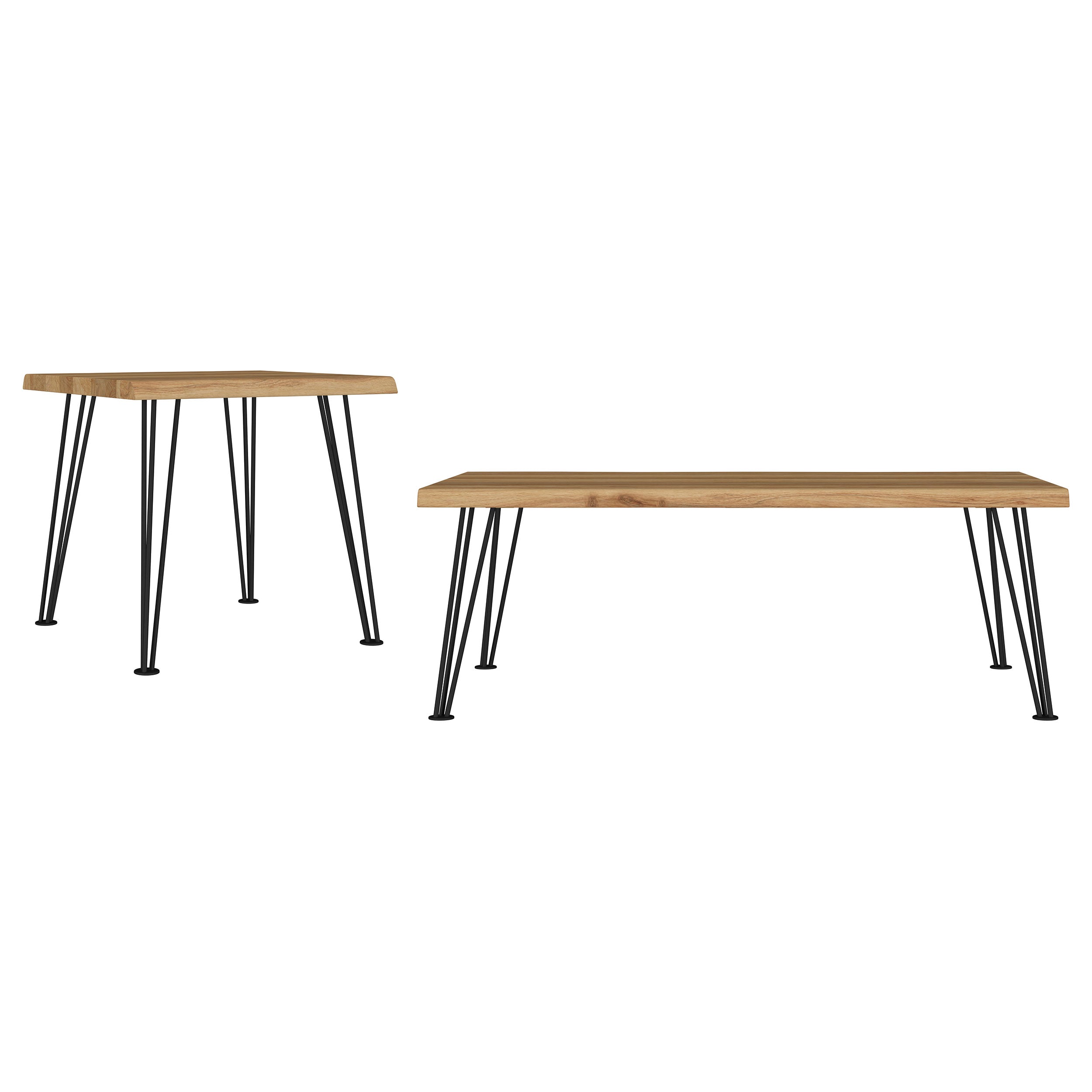 Zander  Rectangular Coffee and End Table Set Natural