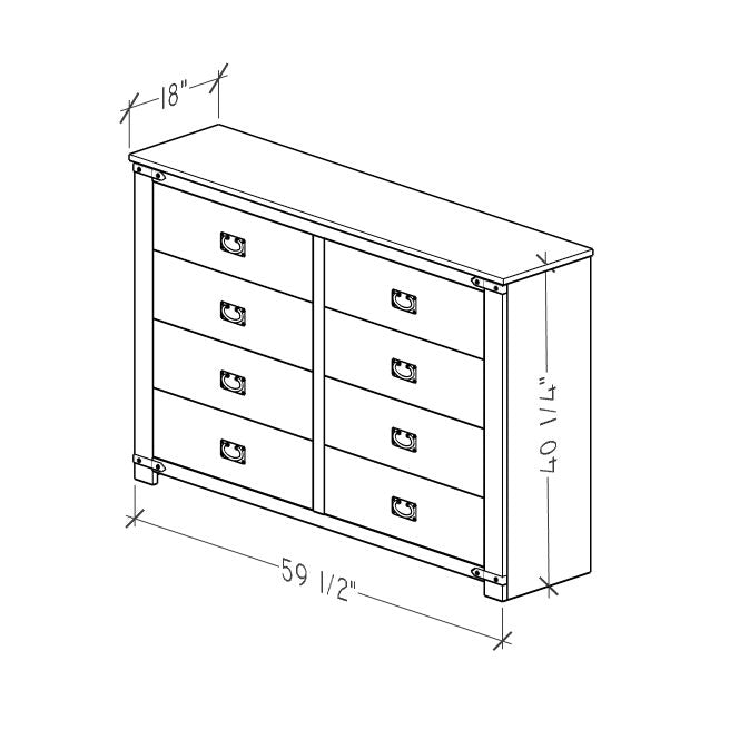 8-Drawer Dresser, Aspen Oak