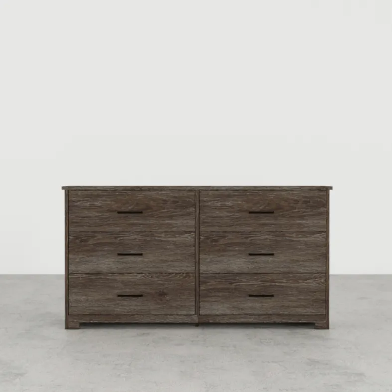 6-Drawer Dresser, Union Oak