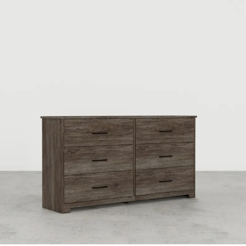 6-Drawer Dresser, Union Oak