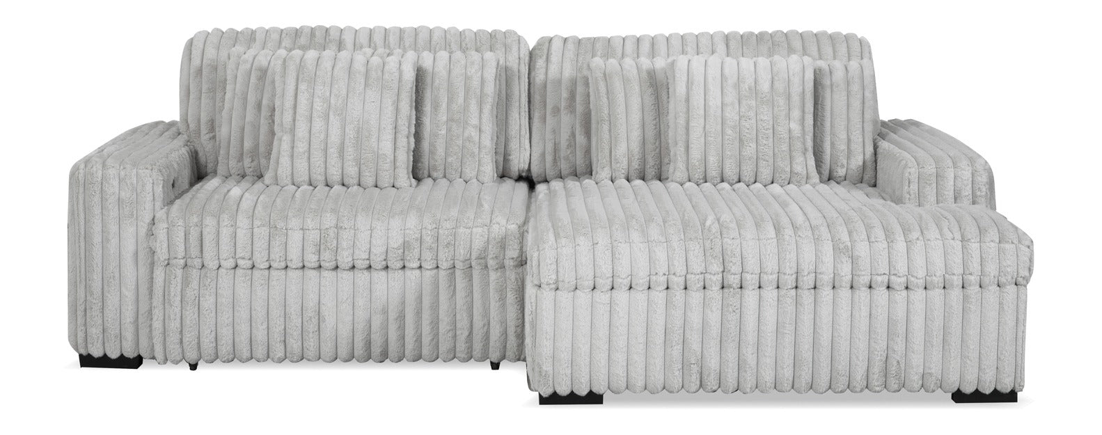Presley Fog Slider Sectional Sofa