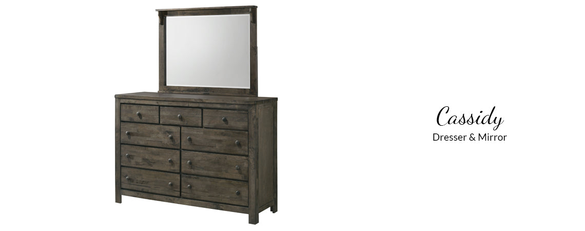 Cassidy 4PC Bedroom Set (Bed, Dresser, Mirror, Nightstand)