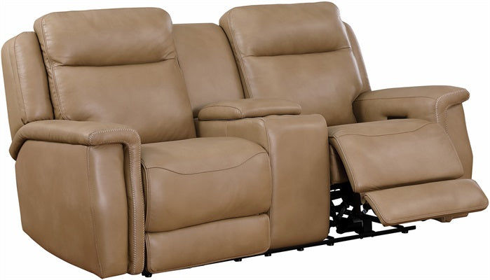 Fischer Power Reclining Loveseat - Saddle Leather P2