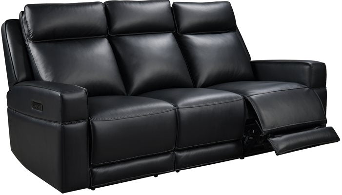 Valley Power Reclining Sofa - Black Leather P2 Zero Gravity