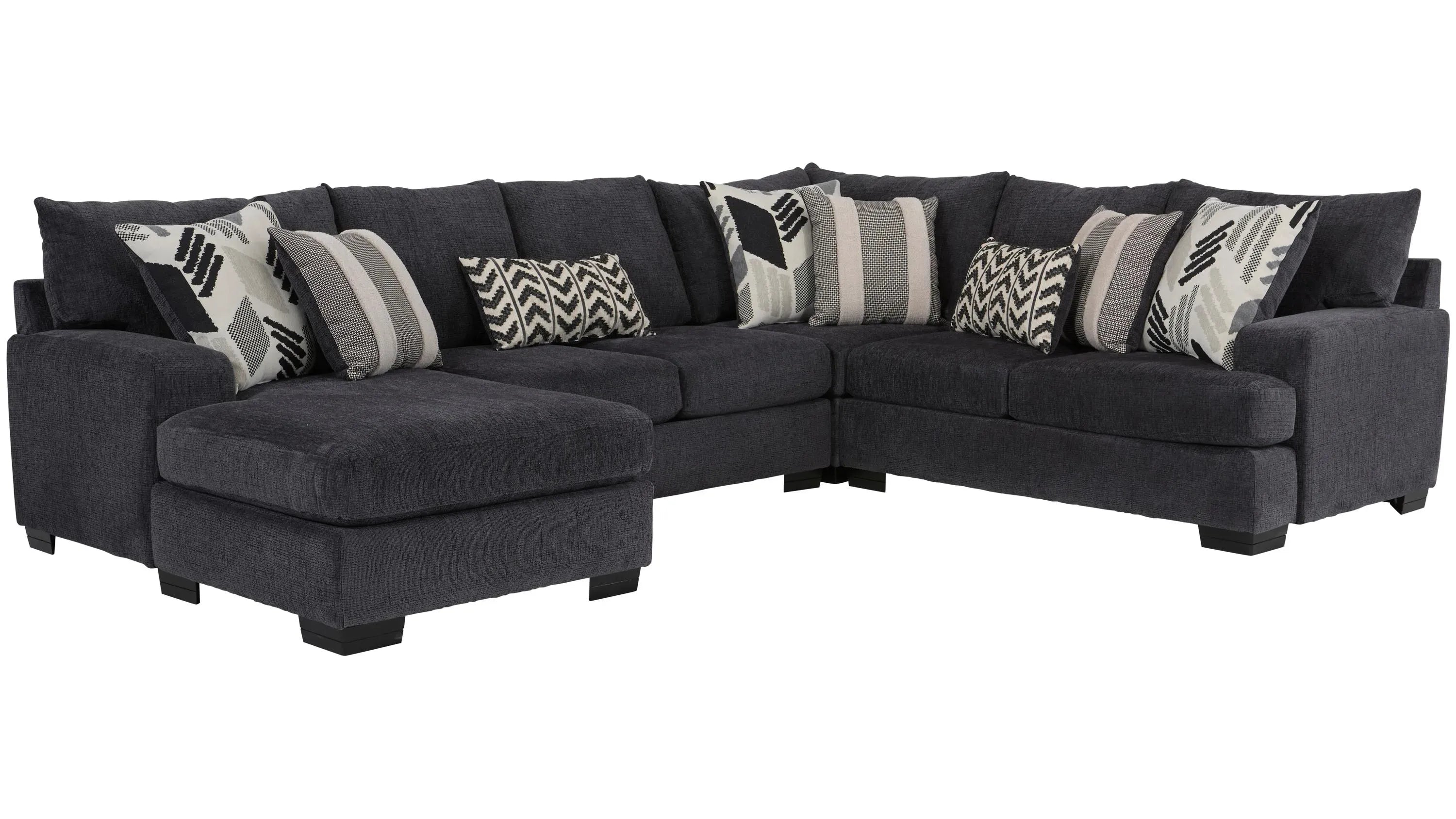 Clash Charcoal Sectional Sofa