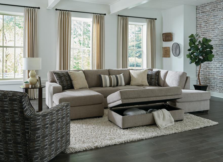 Bri Pewter Sectional Sofa