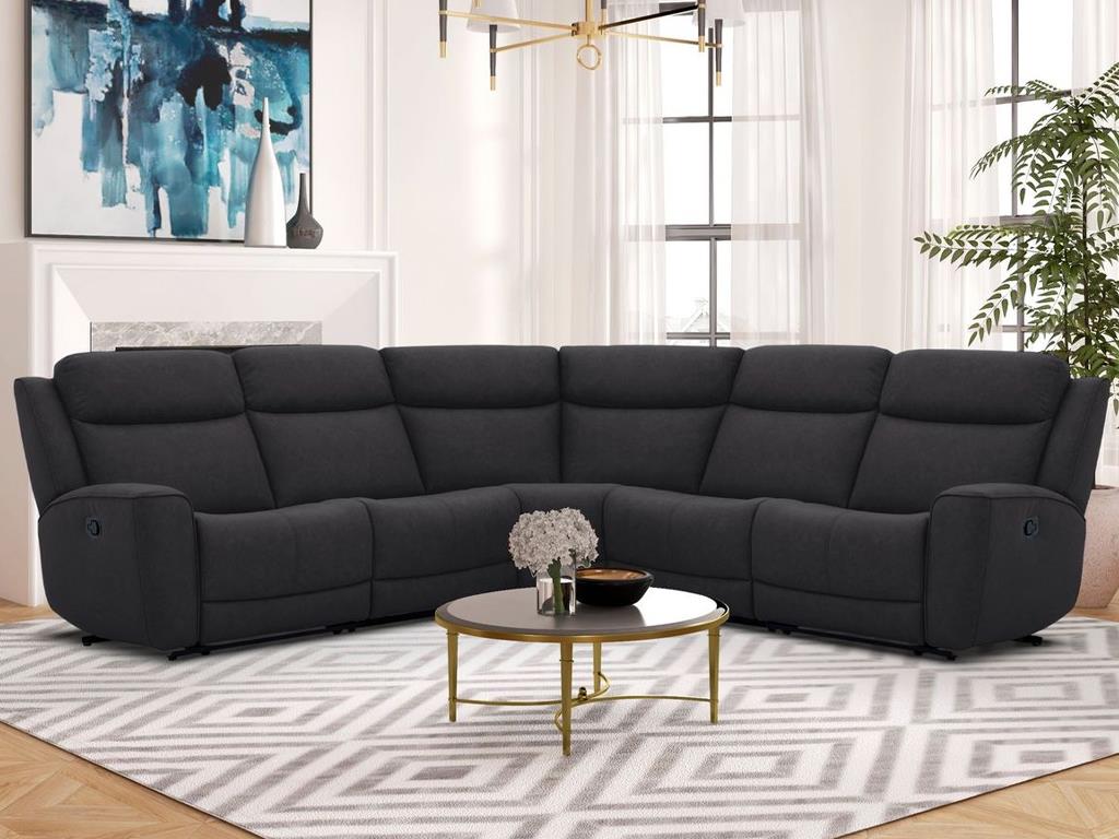 Macke Grey 5pc Modular Reclining Sectional Sofa
