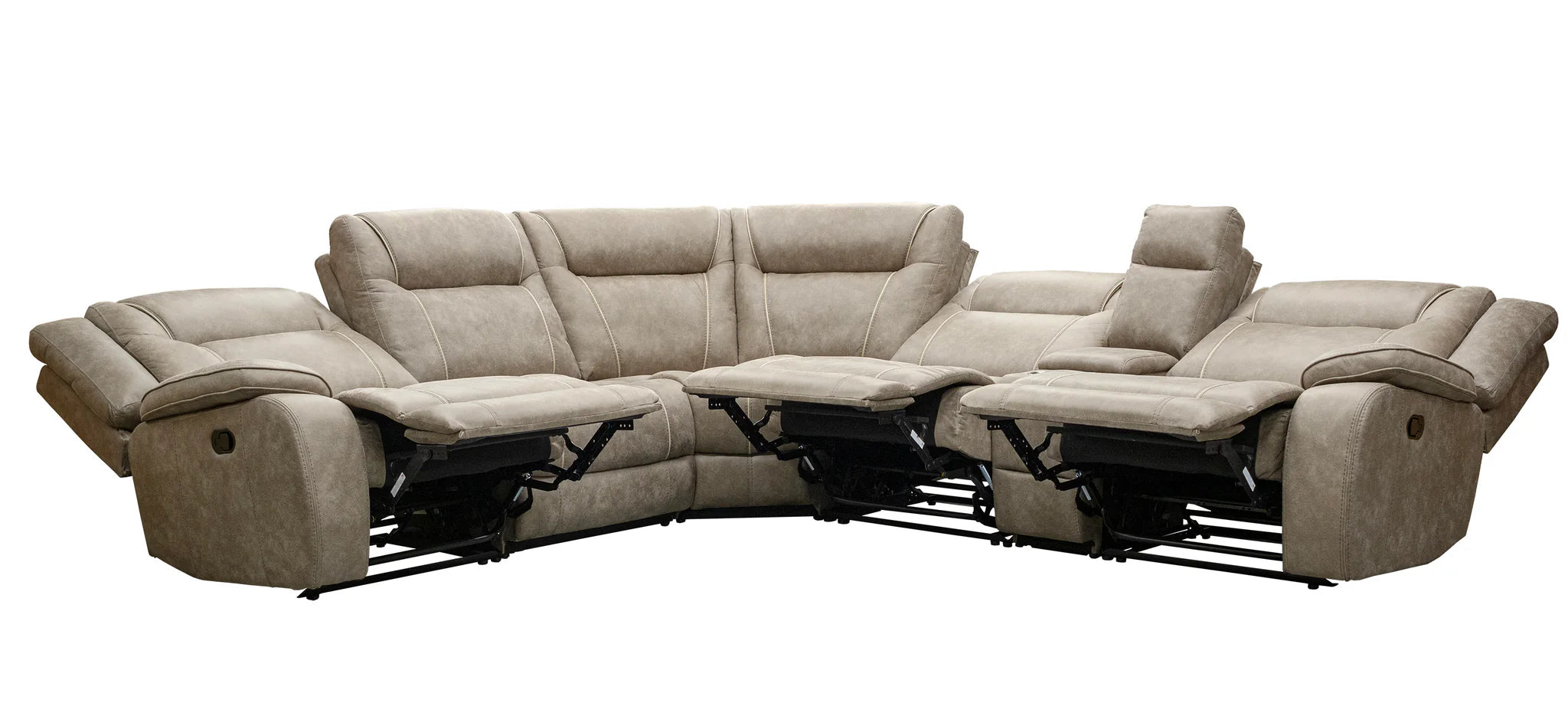 Blake 6pc Modular Reclining Sectional With Console - Desert Taupe
