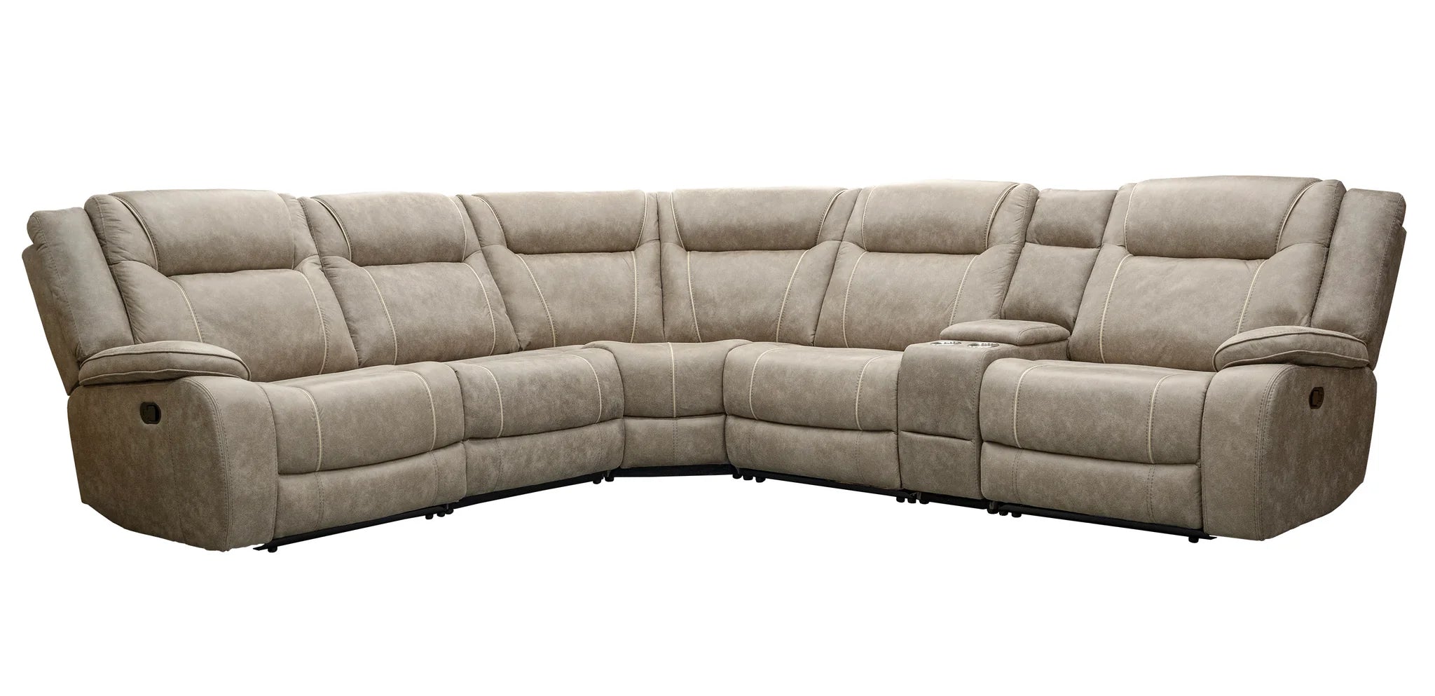 Blake 6pc Modular Reclining Sectional With Console - Desert Taupe