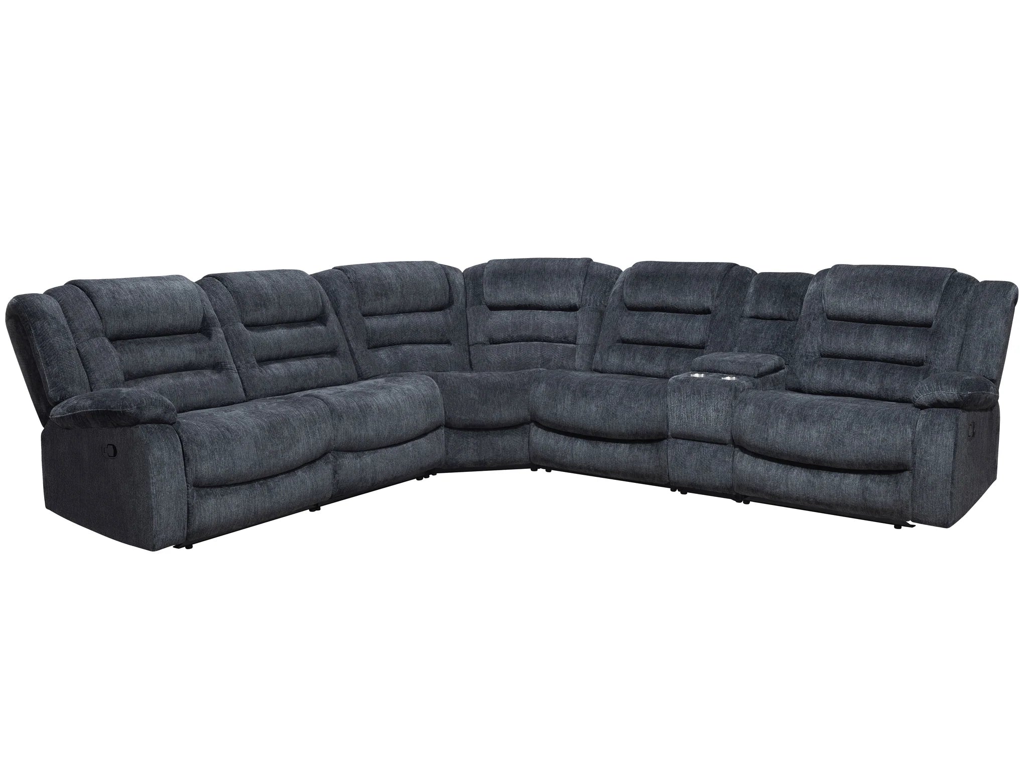 Bolton 6pc Modular Manual Reclining Sectional - Misty Storm