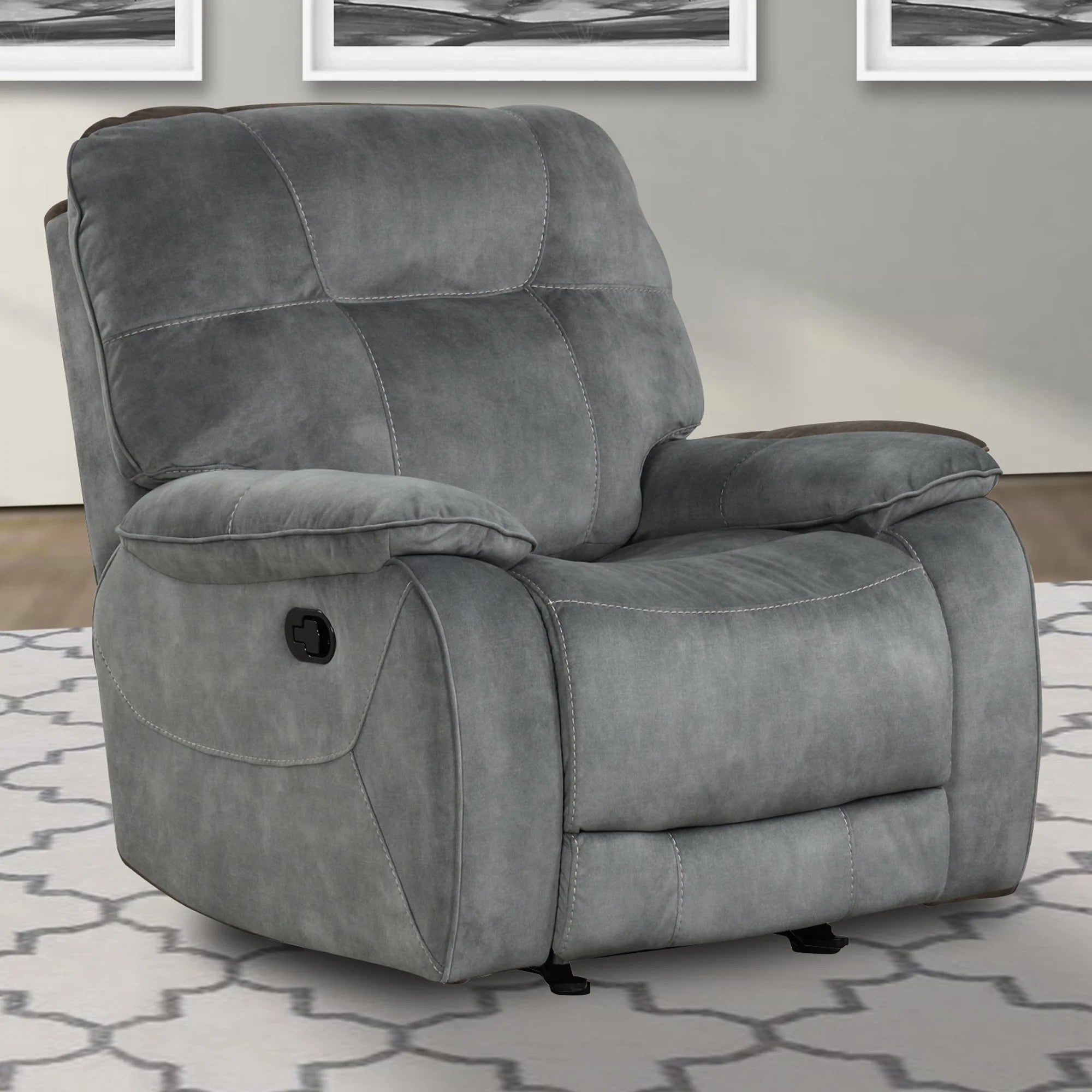 Cooper Manual Glider Recliner - Shadow Grey