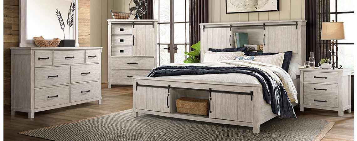 Scott Chocolate / White 4-Piece Bedroom Set