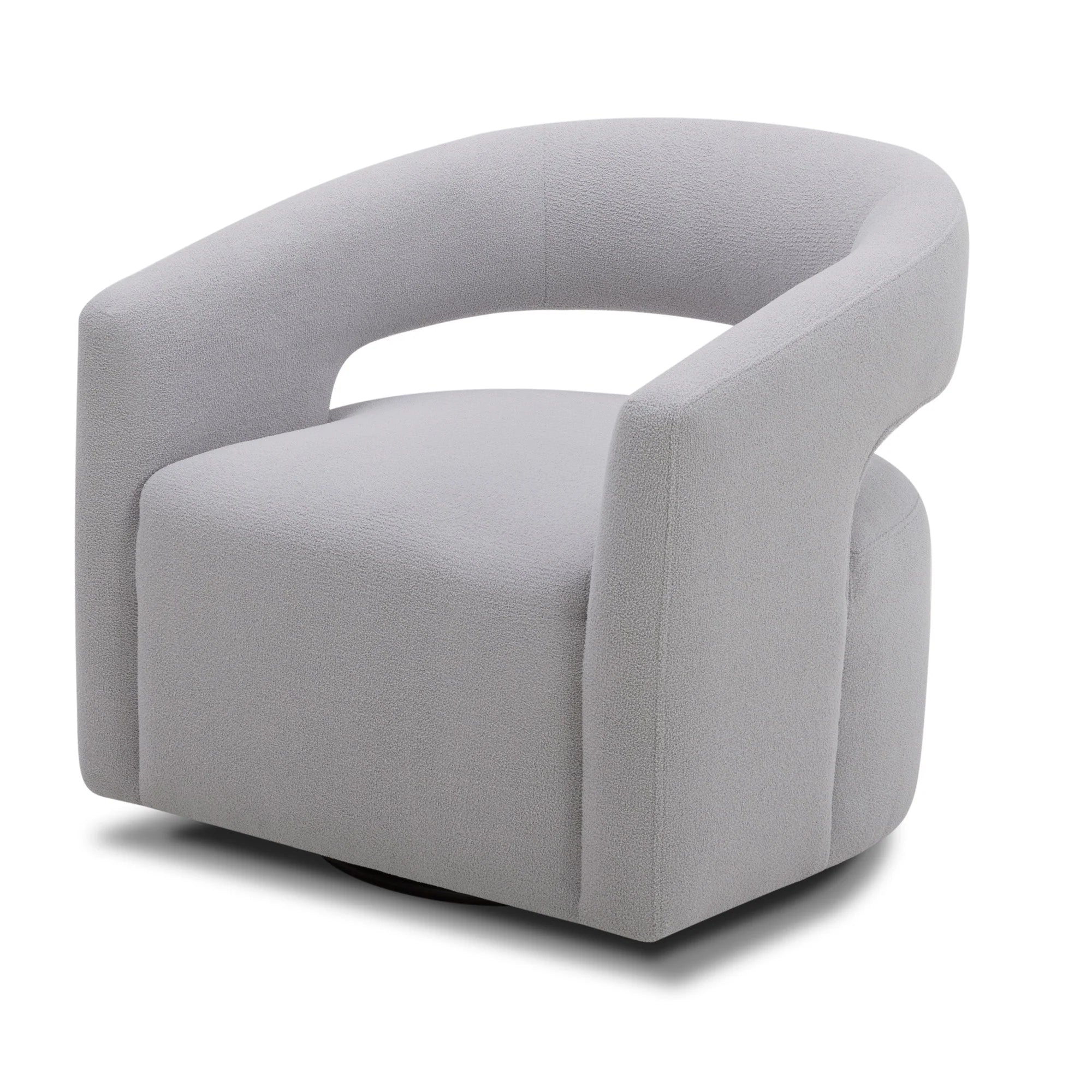 Orbit Open Back Accent Swivel Chair - Dame Dove