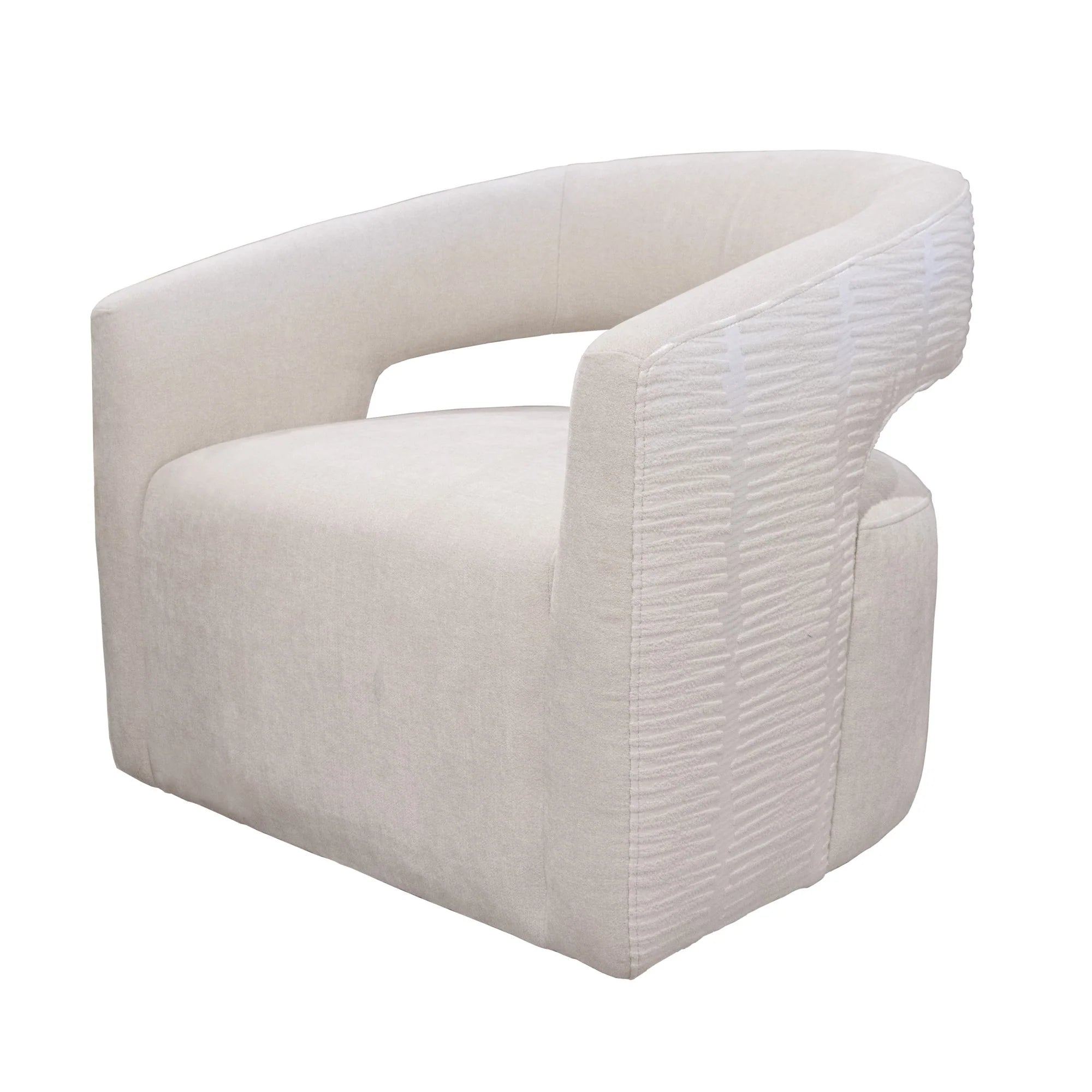 Orbit Open Back Accent Swivel Chair - Elise Natural