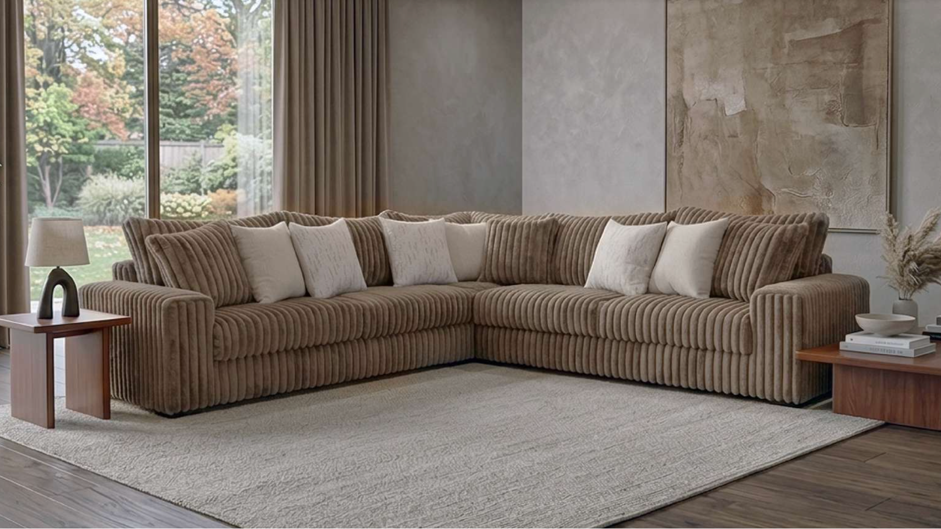Wesley Corduroy Sectional Sofa