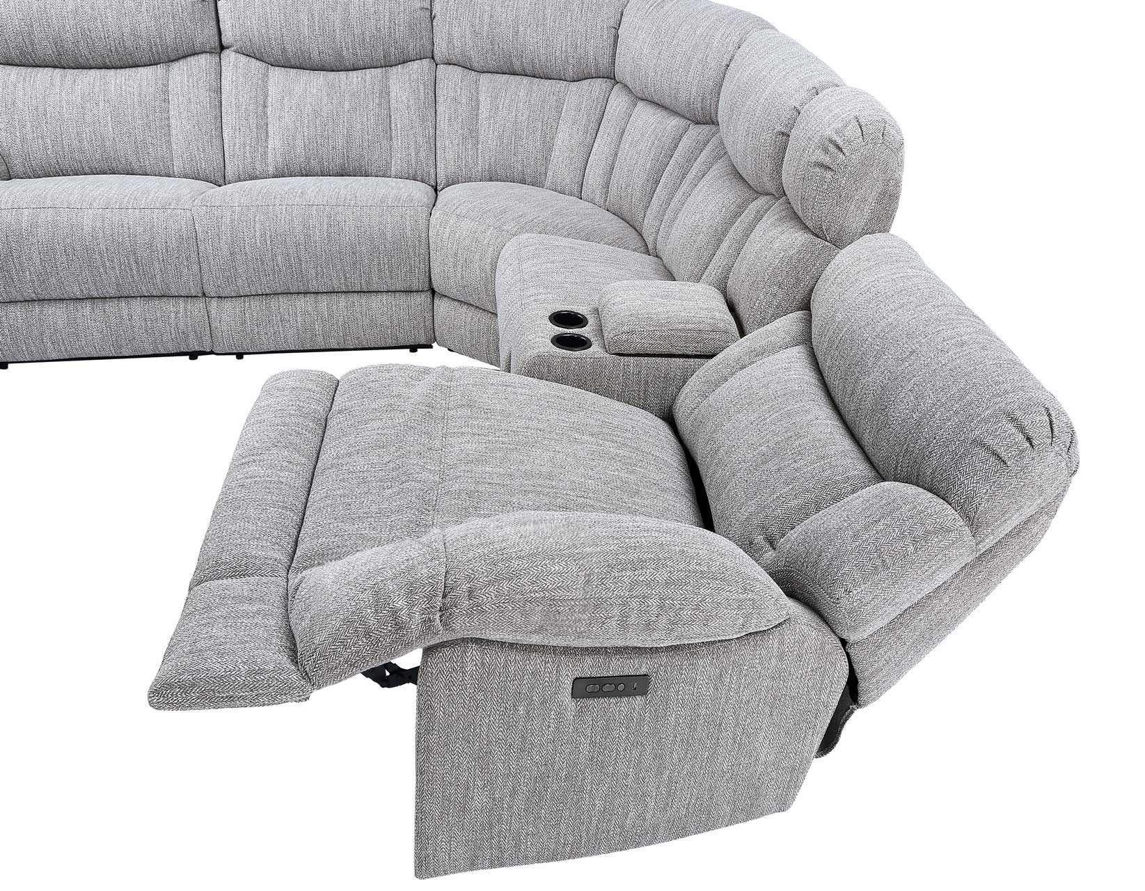 Park City 6-Piece Dual-Power Modular Sectional Gray