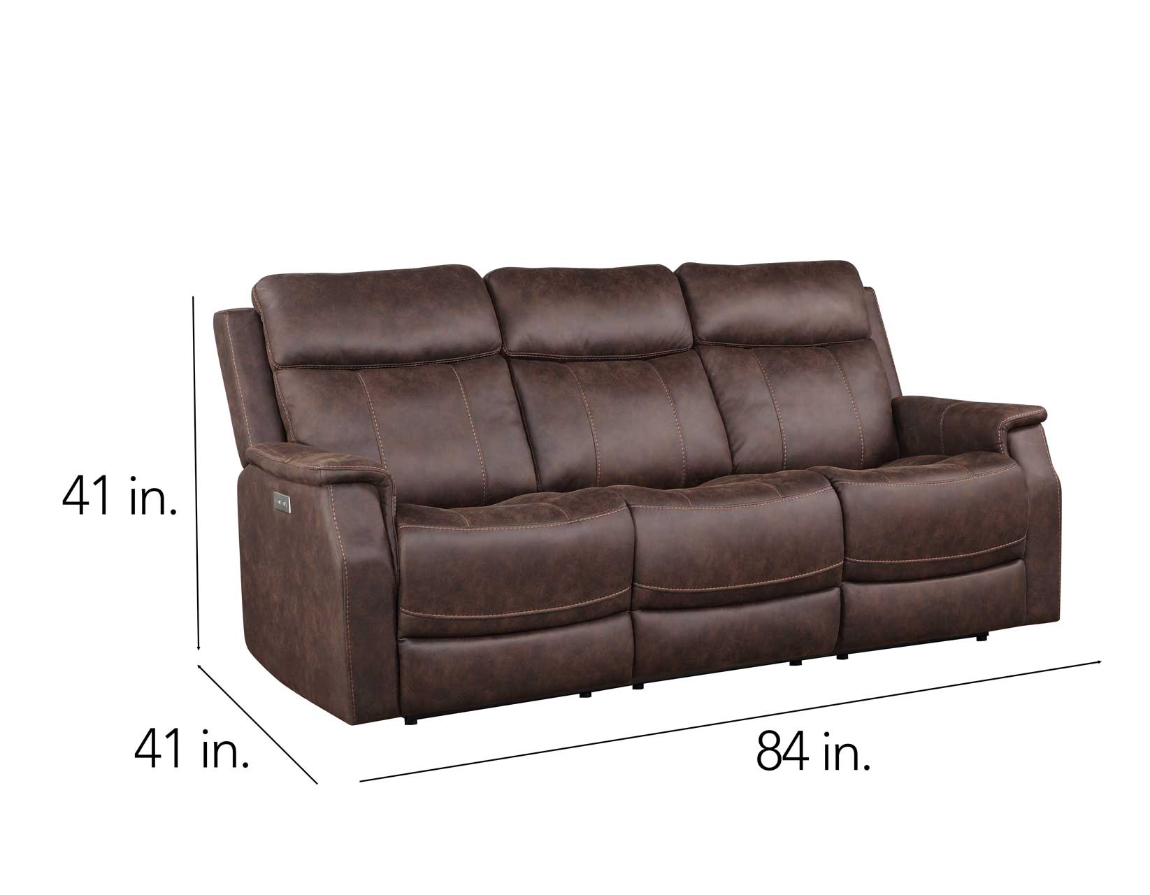 Valencia 3-Piece Dual-Power Walnut Reclining Set (Sofa, Loveseat & Chair)