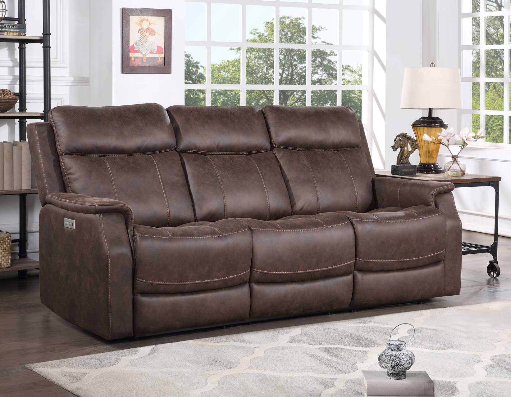 Valencia 3-Piece Dual-Power Walnut Reclining Set (Sofa, Loveseat & Chair)