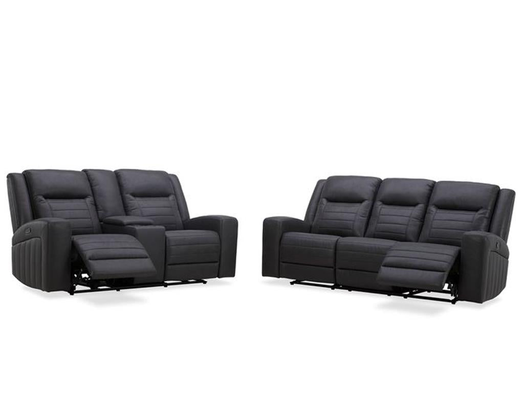 Tahoe Charcoal Power Reclining Sofa and Loveseat