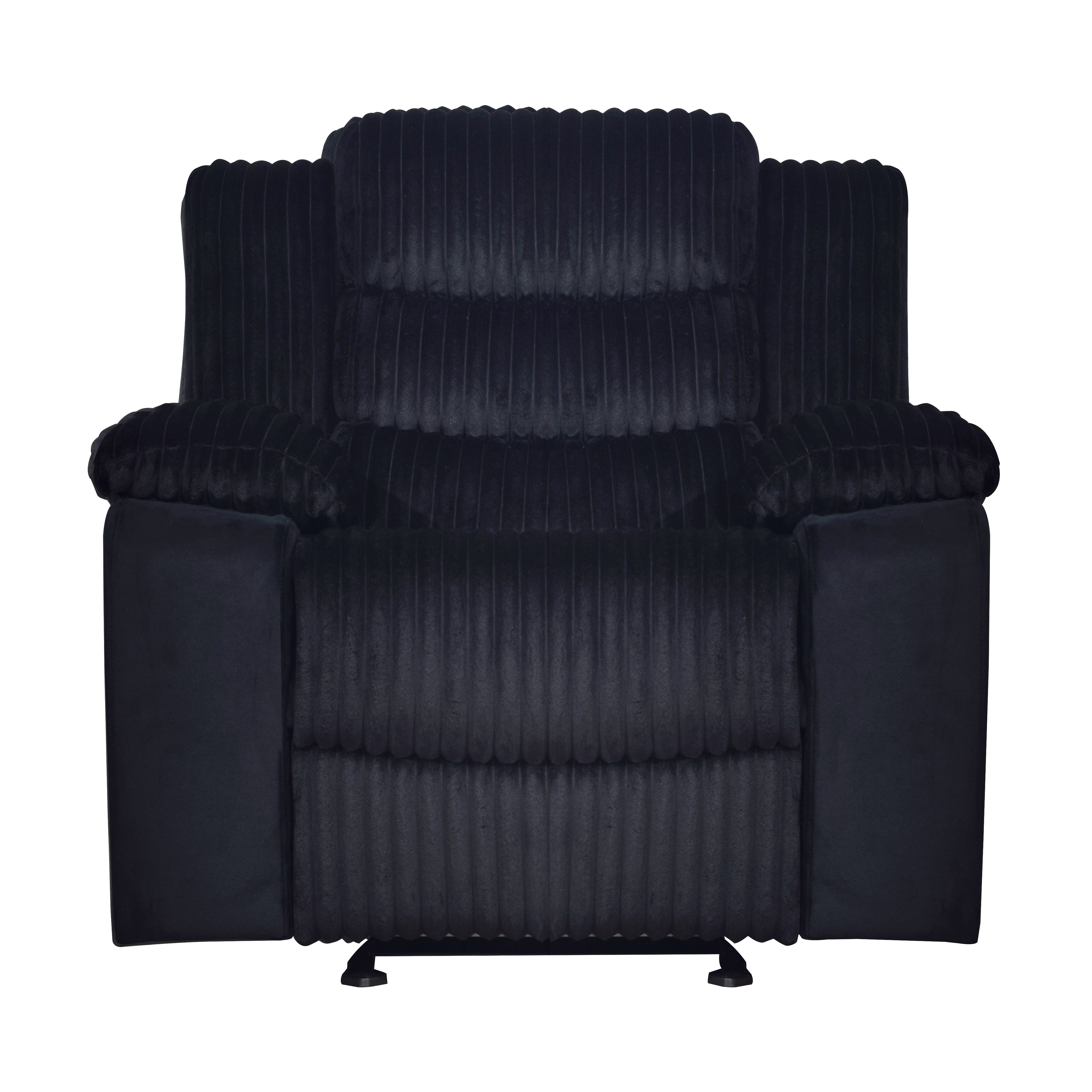 Willow Glider Recliner Black Corduroy
