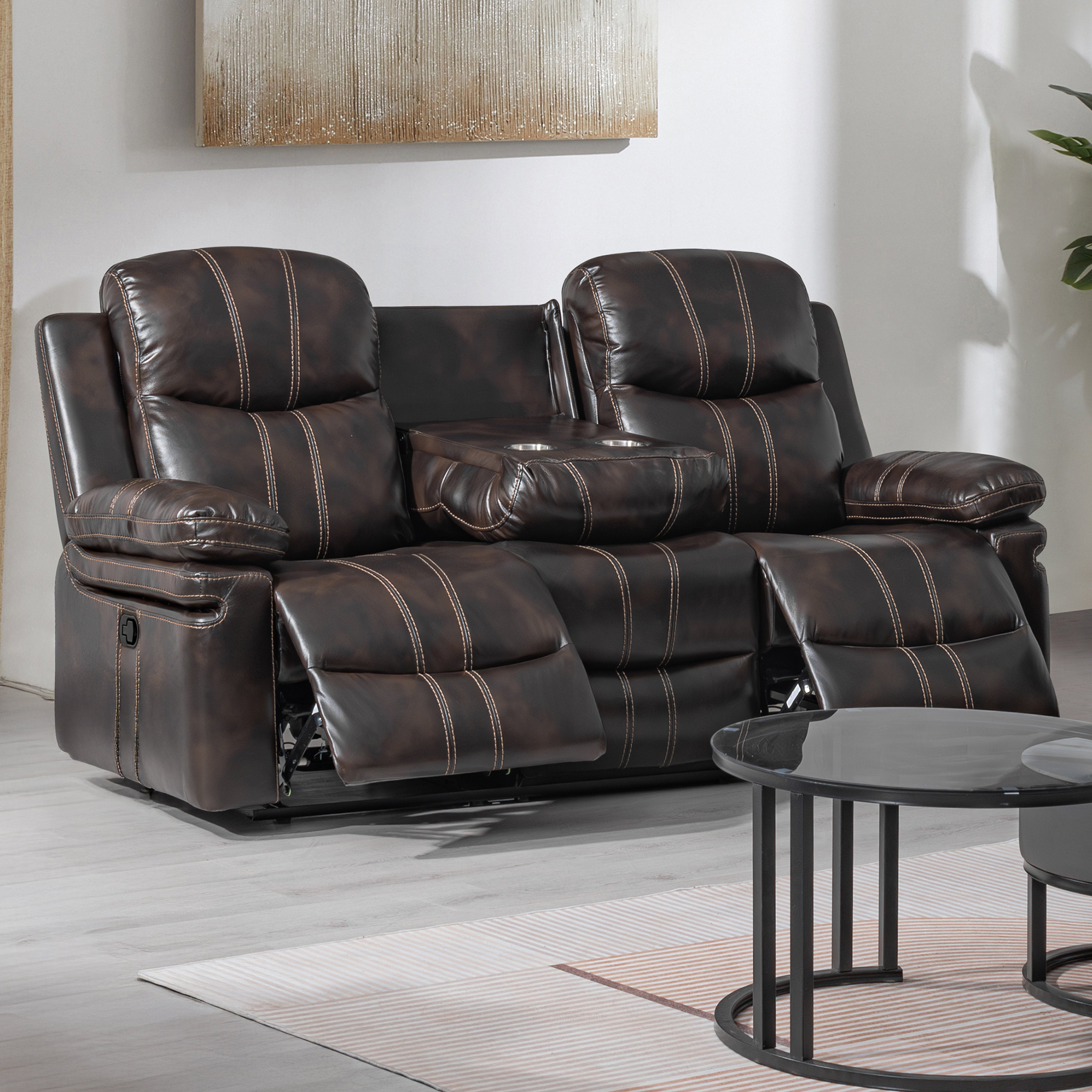 Kellen Manual Reclining Sofa and Loveseat Set