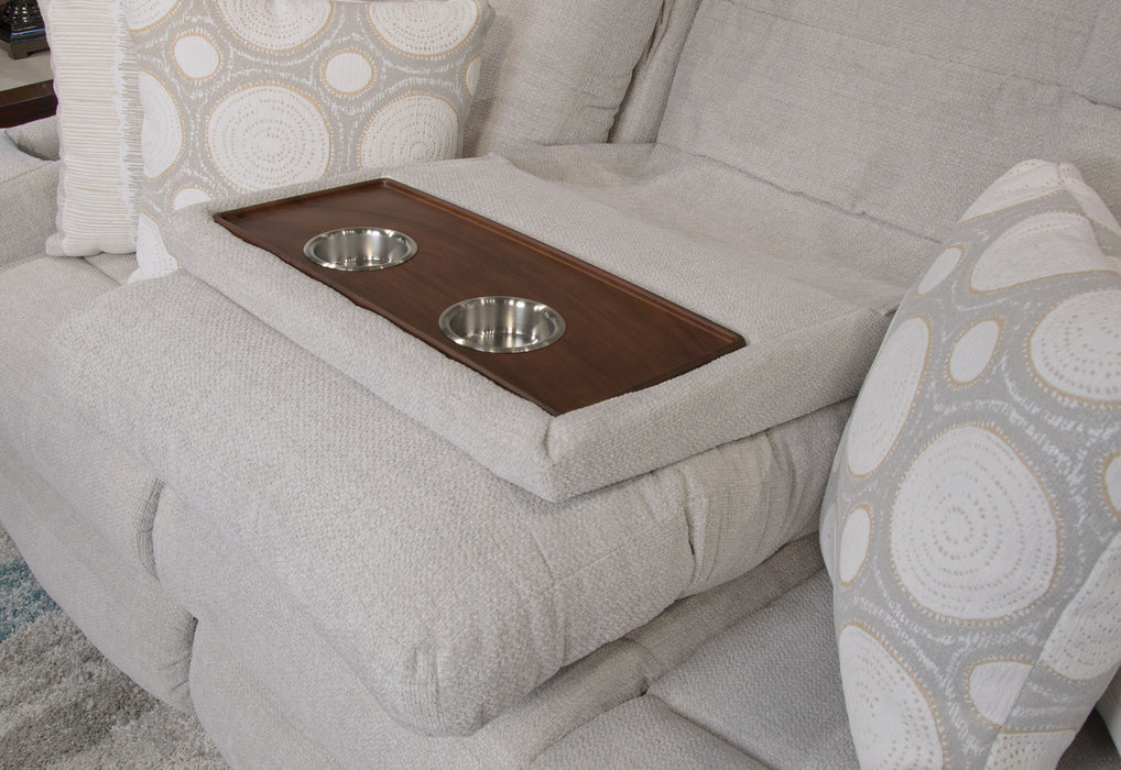 Sanctuary Winter Power Reclining Sofa and Loveseat set with massage, hear, adjustable lumbar and headrest