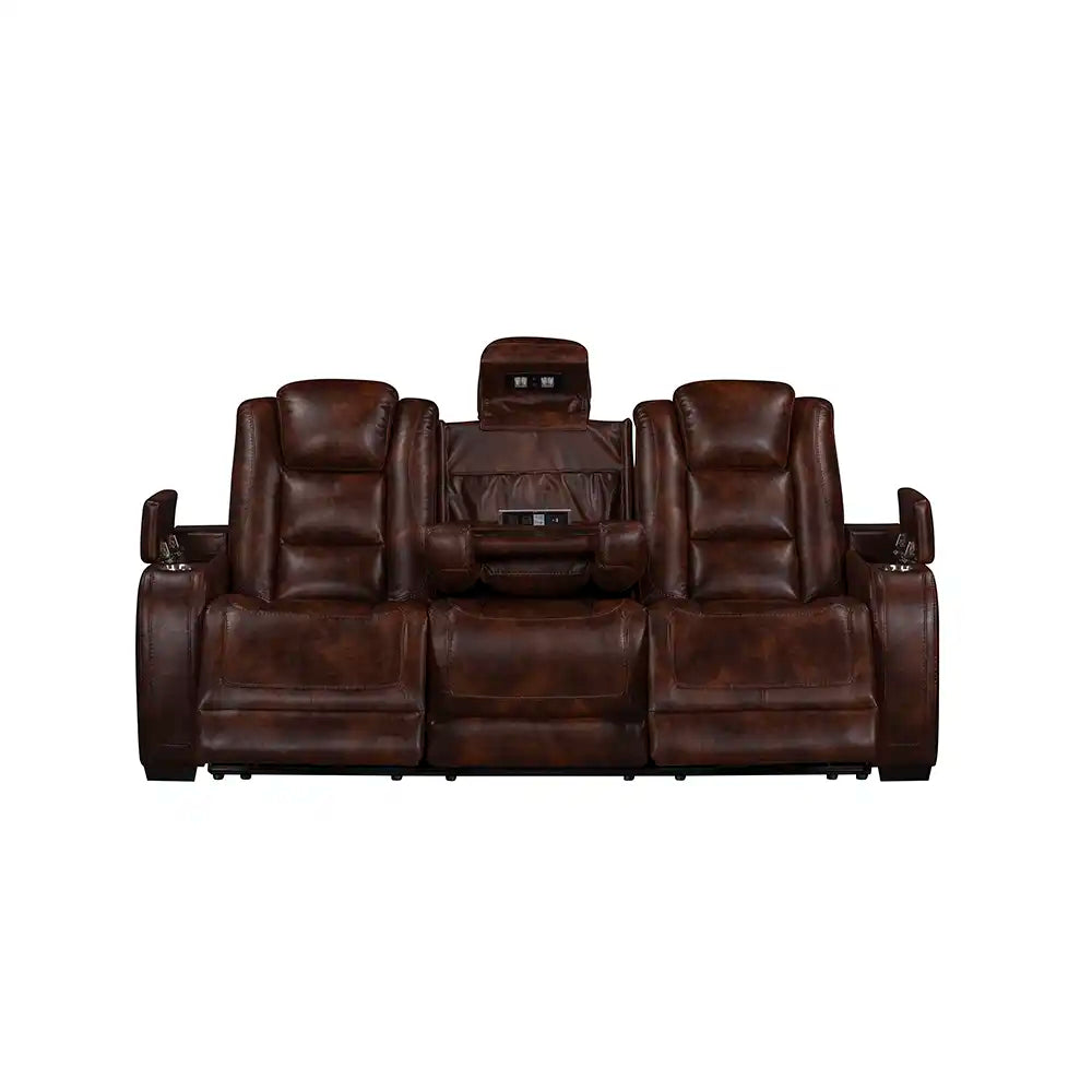 Chester Brown Manual Reclining Sofa and Loveseat Set