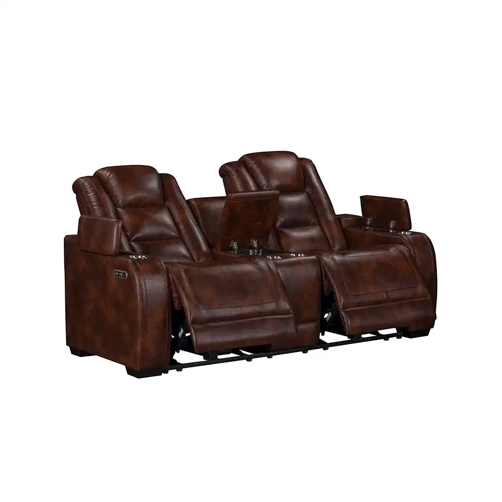 Chester Brown Manual Reclining Sofa and Loveseat Set