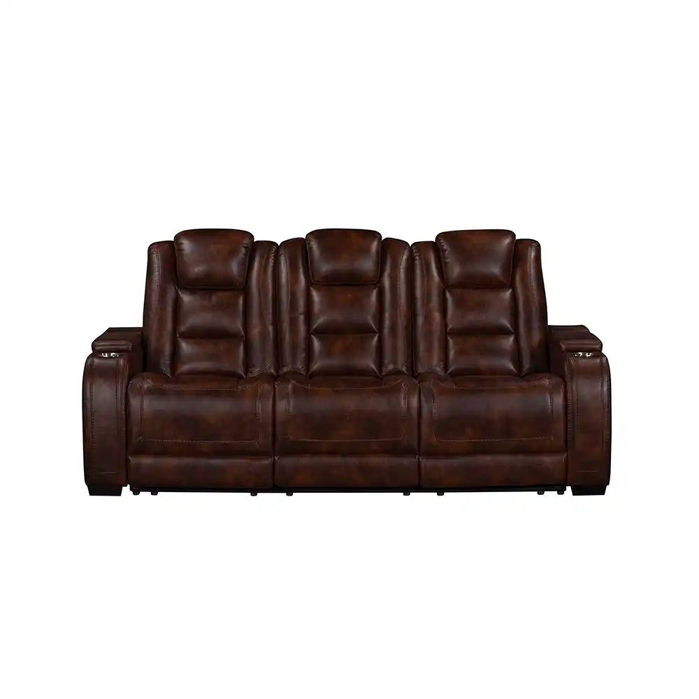 Chester Brown Manual Reclining Sofa and Loveseat Set
