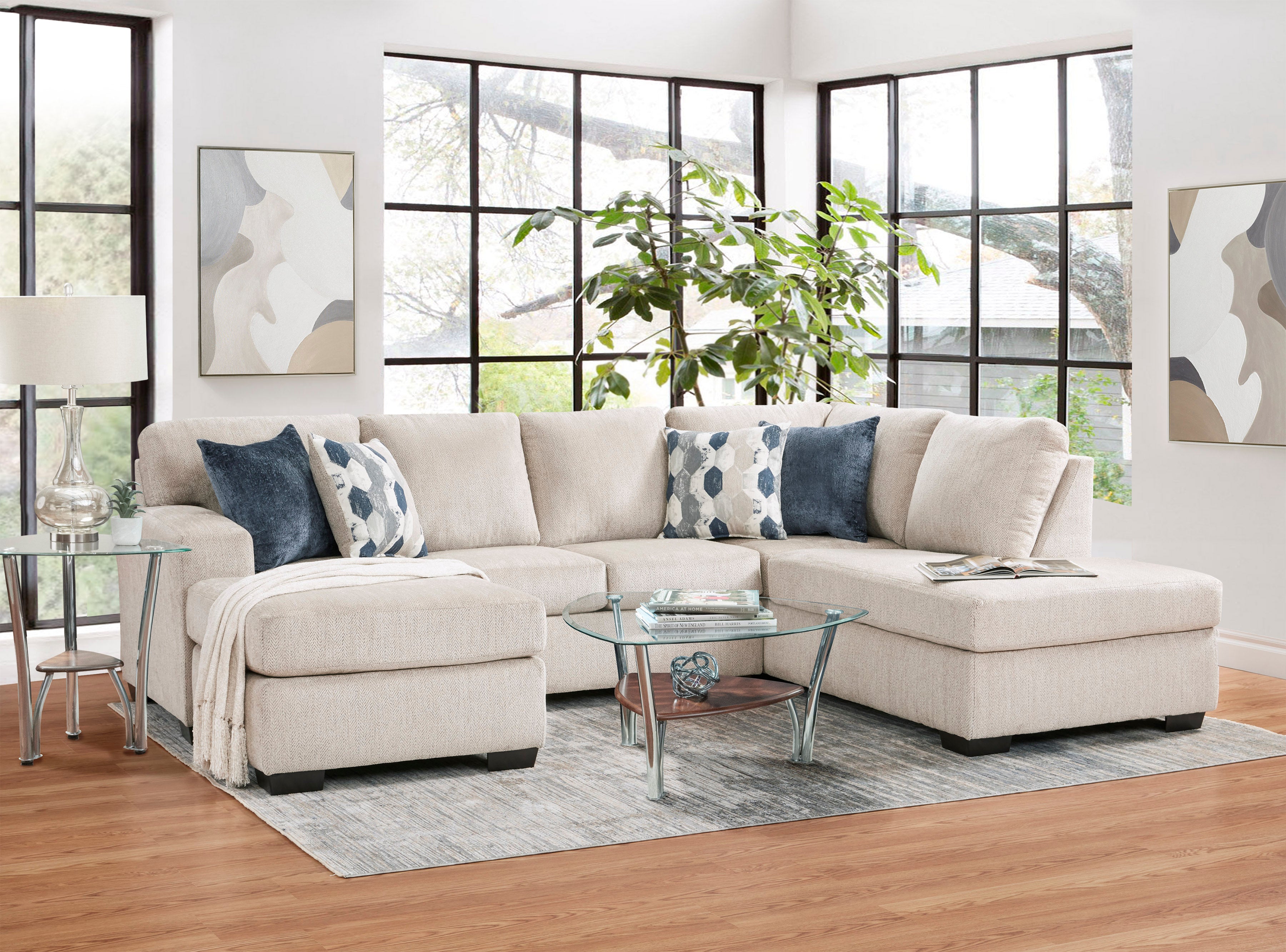 Sectional Sofa With Two Chaise Lounges