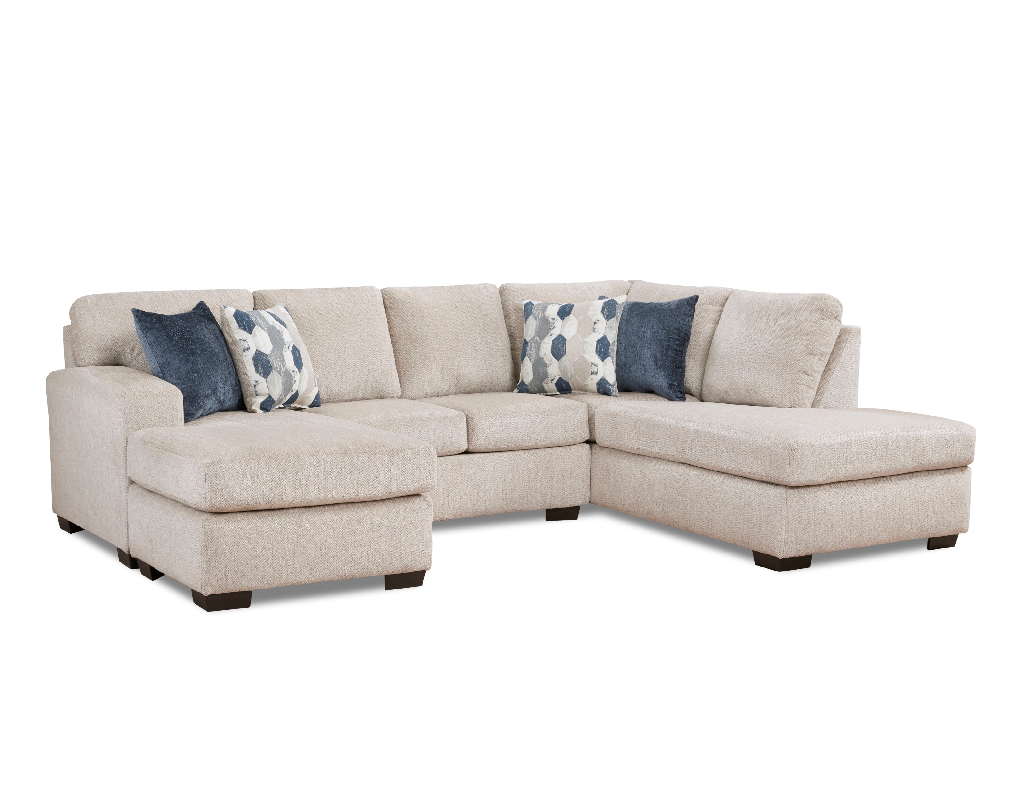 Sectional Sofa With Two Chaise Lounges