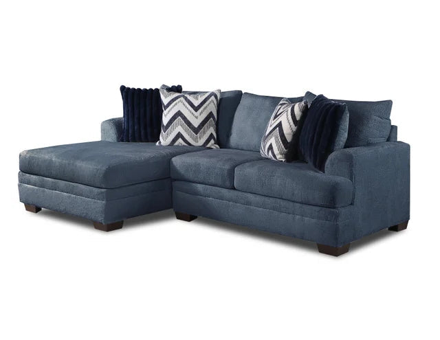 Pippa Navy 2-Piece Sectional Sofa