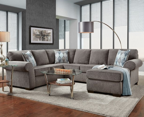 Charisma Smoke Sectional Sofa
